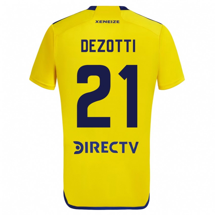 Mujer Camiseta Martina Dezotti #21 Amarillo 2ª Equipación 2023/24 La Camisa Perú