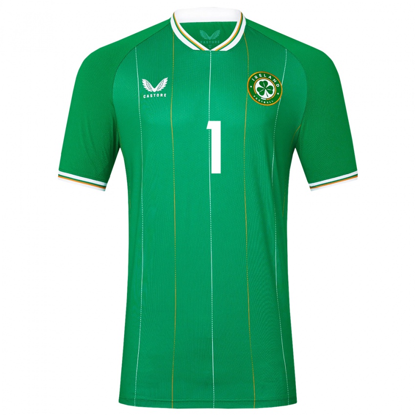 Niño Camiseta Irlanda Reece Byrne #1 Verde 1ª Equipación 24-26 La Camisa Perú