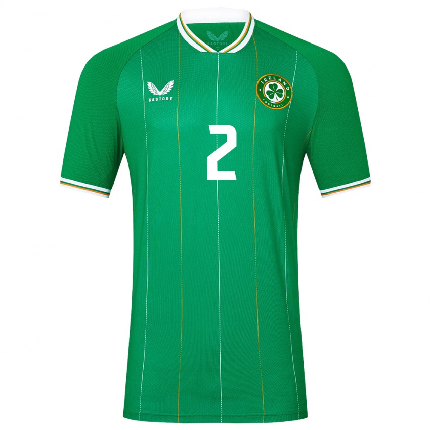 Niño Camiseta Irlanda Matt Doherty #2 Verde 1ª Equipación 24-26 La Camisa Perú