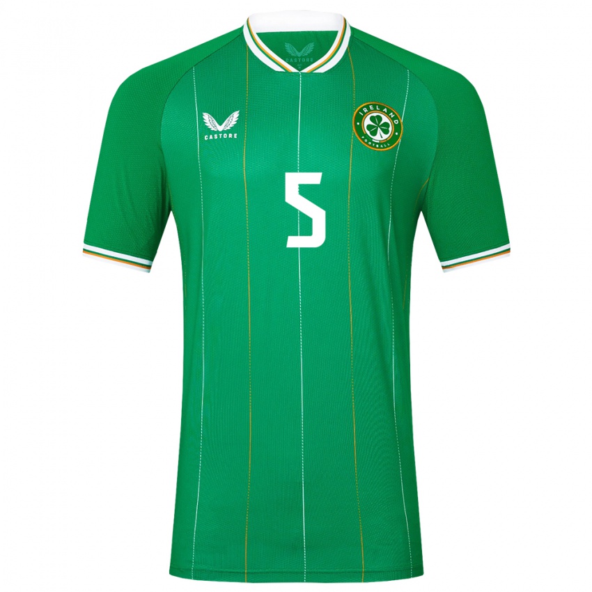 Niño Camiseta Irlanda Niamh Fahey #5 Verde 1ª Equipación 24-26 La Camisa Perú