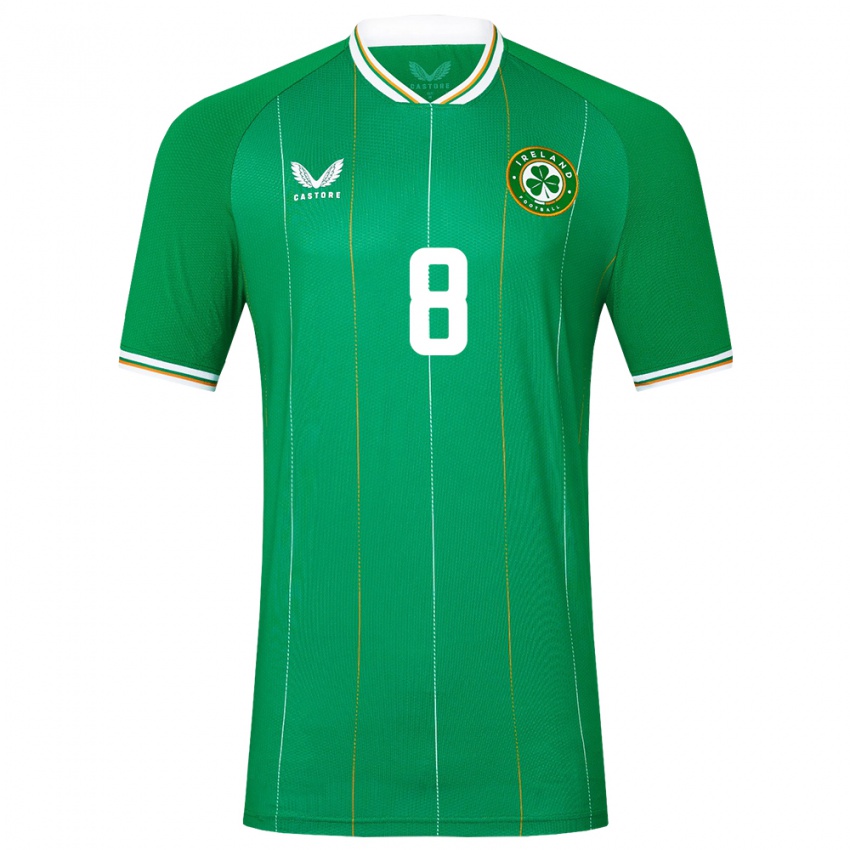 Niño Camiseta Irlanda James Mcmanus #8 Verde 1ª Equipación 24-26 La Camisa Perú