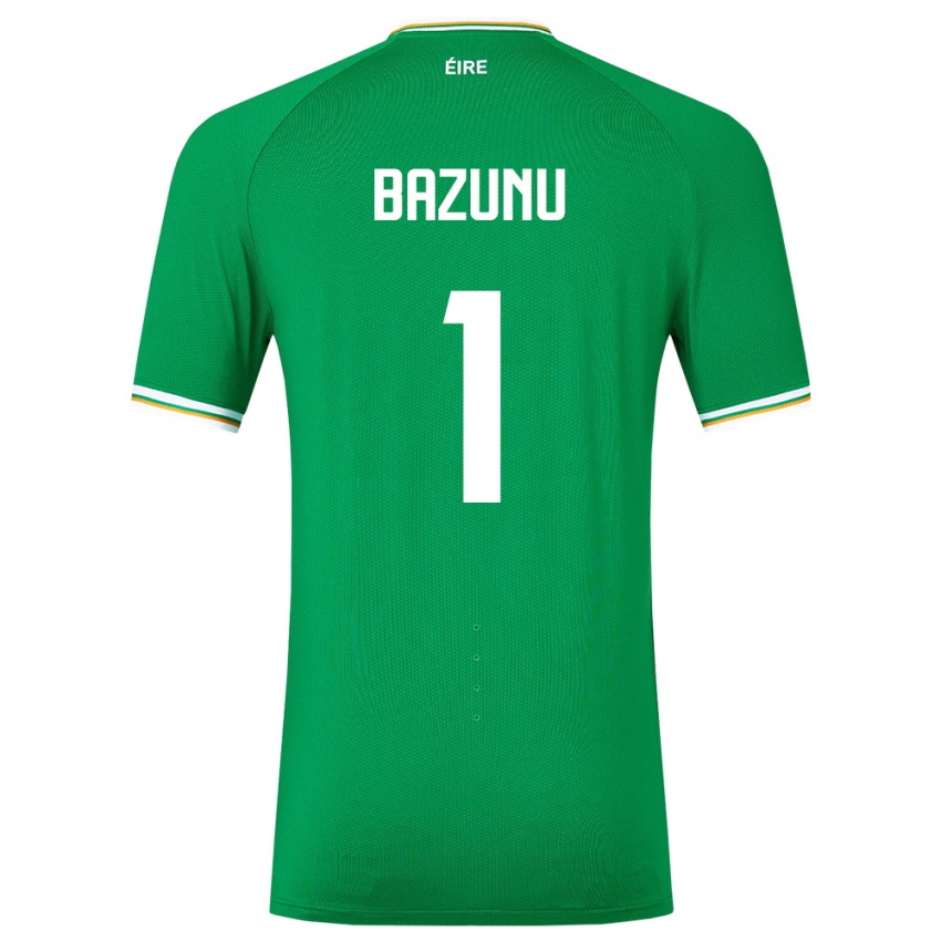 Niño Camiseta Irlanda Gavin Bazunu #1 Verde 1ª Equipación 24-26 La Camisa Perú