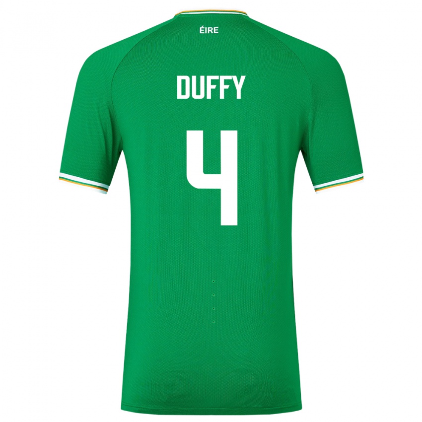 Niño Camiseta Irlanda Shane Duffy #4 Verde 1ª Equipación 24-26 La Camisa Perú