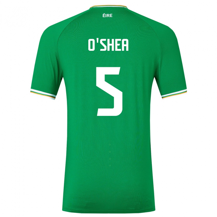 Niño Camiseta Irlanda Dara O'shea #5 Verde 1ª Equipación 24-26 La Camisa Perú