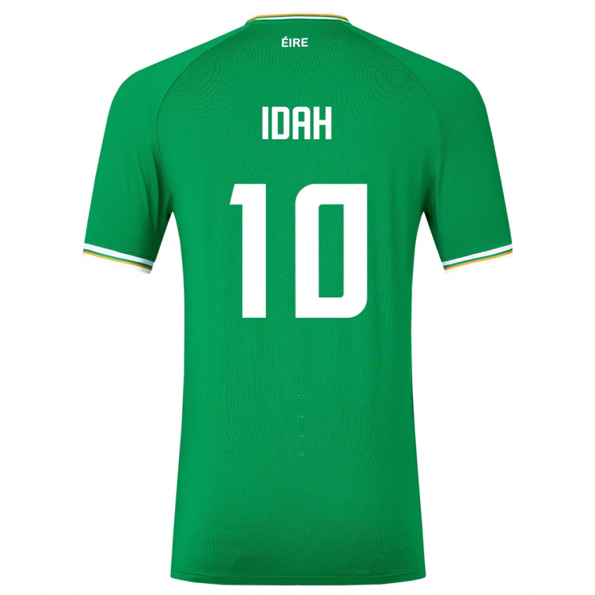 Niño Camiseta Irlanda Adam Idah #10 Verde 1ª Equipación 24-26 La Camisa Perú