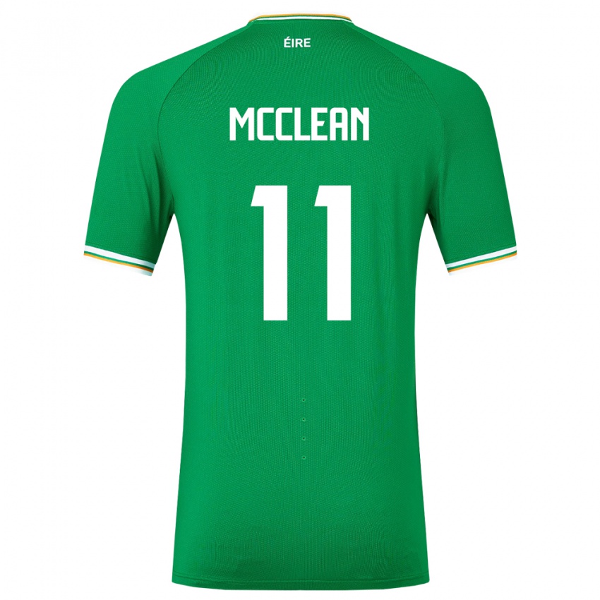 Niño Camiseta Irlanda James Mcclean #11 Verde 1ª Equipación 24-26 La Camisa Perú