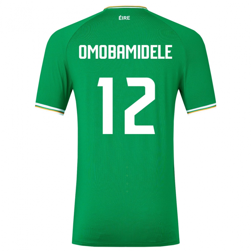 Niño Camiseta Irlanda Andrew Omobamidele #12 Verde 1ª Equipación 24-26 La Camisa Perú