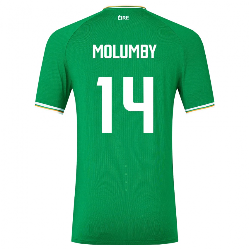 Niño Camiseta Irlanda Jayson Molumby #14 Verde 1ª Equipación 24-26 La Camisa Perú