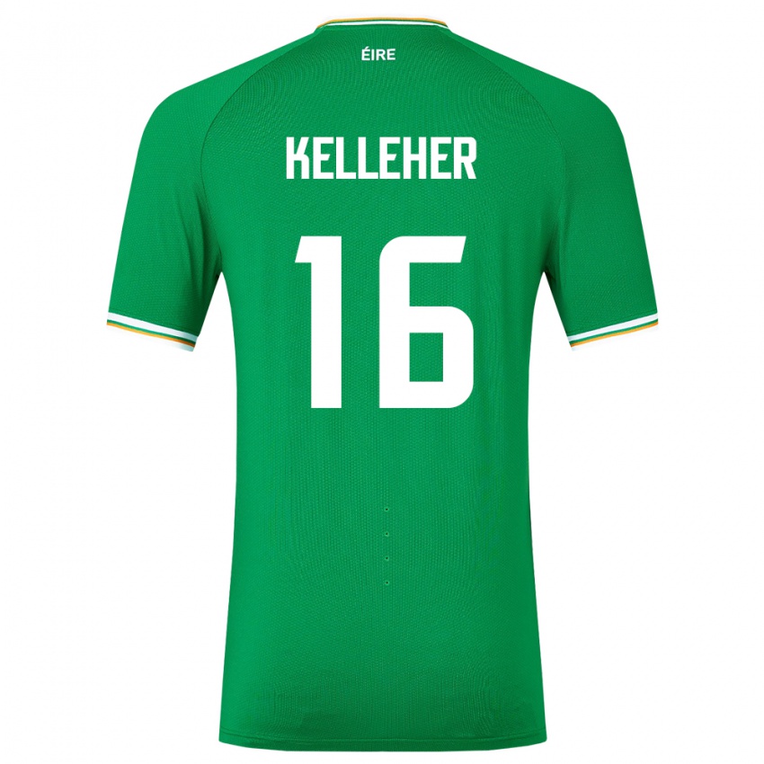 Niño Camiseta Irlanda Caoimhín Kelleher #16 Verde 1ª Equipación 24-26 La Camisa Perú