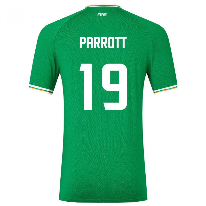 Niño Camiseta Irlanda Troy Parrott #19 Verde 1ª Equipación 24-26 La Camisa Perú