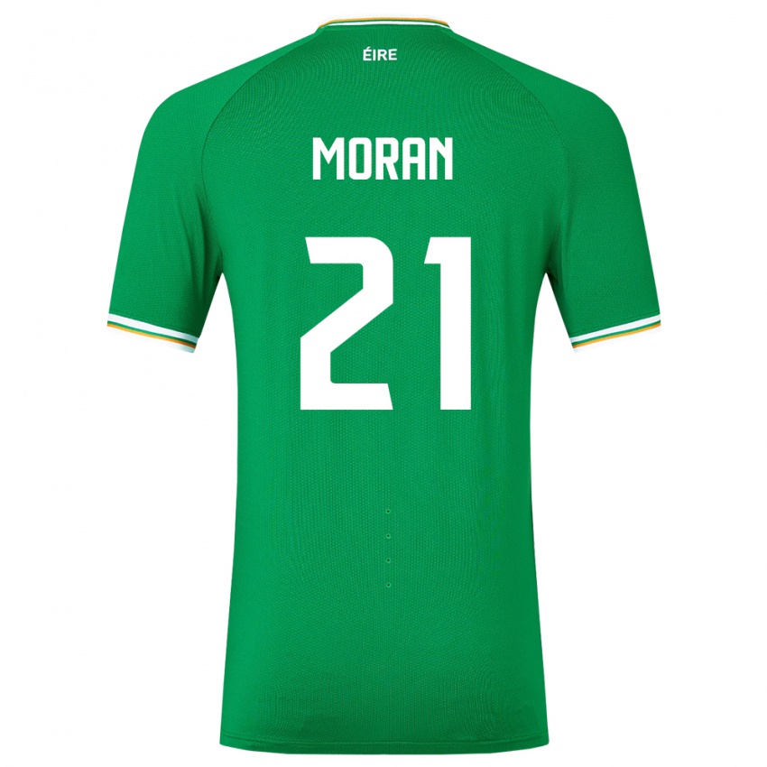 Niño Camiseta Irlanda Andy Moran #21 Verde 1ª Equipación 24-26 La Camisa Perú