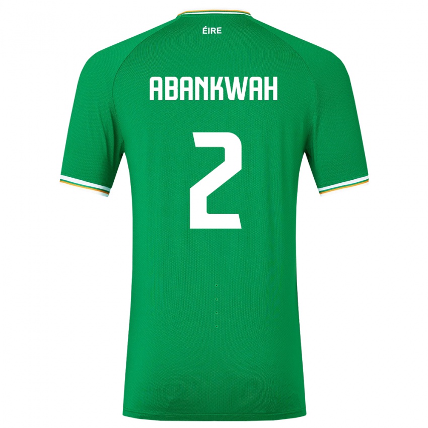 Niño Camiseta Irlanda James Abankwah #2 Verde 1ª Equipación 24-26 La Camisa Perú