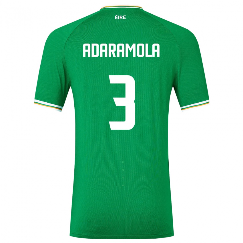 Niño Camiseta Irlanda Tayo Adaramola #3 Verde 1ª Equipación 24-26 La Camisa Perú