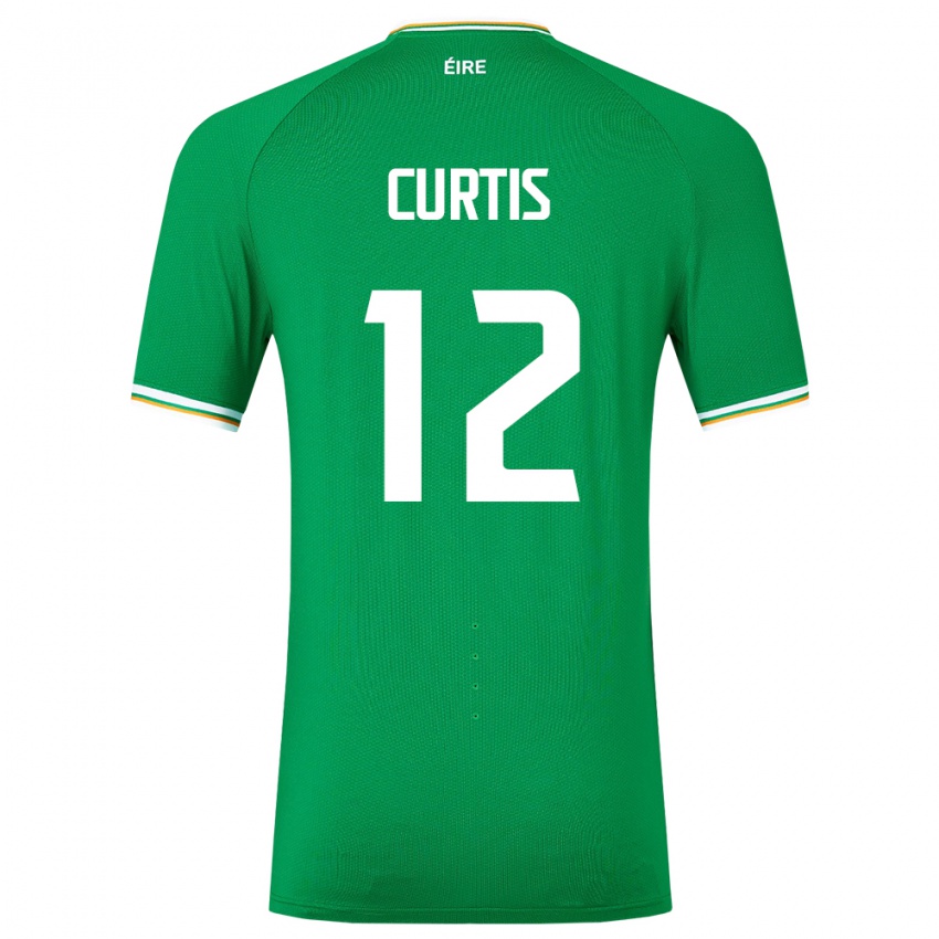 Niño Camiseta Irlanda Sam Curtis #12 Verde 1ª Equipación 24-26 La Camisa Perú