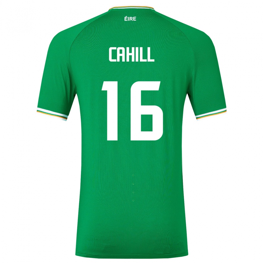 Niño Camiseta Irlanda Killian Cahill #16 Verde 1ª Equipación 24-26 La Camisa Perú