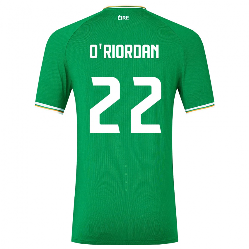 Niño Camiseta Irlanda Connor O'riordan #22 Verde 1ª Equipación 24-26 La Camisa Perú