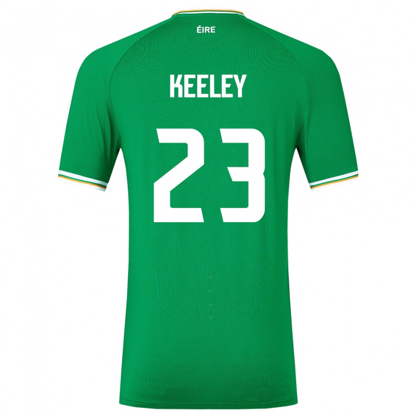 Niño Camiseta Irlanda Josh Keeley #23 Verde 1ª Equipación 24-26 La Camisa Perú