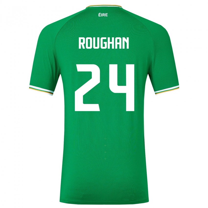 Niño Camiseta Irlanda Sean Roughan #24 Verde 1ª Equipación 24-26 La Camisa Perú