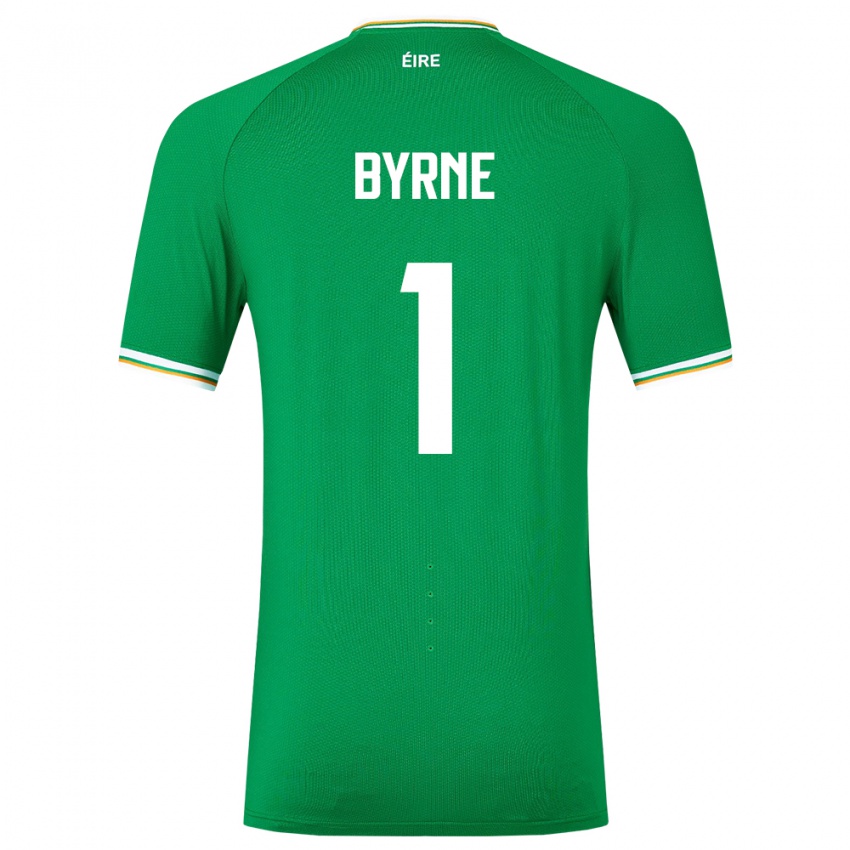 Niño Camiseta Irlanda Reece Byrne #1 Verde 1ª Equipación 24-26 La Camisa Perú