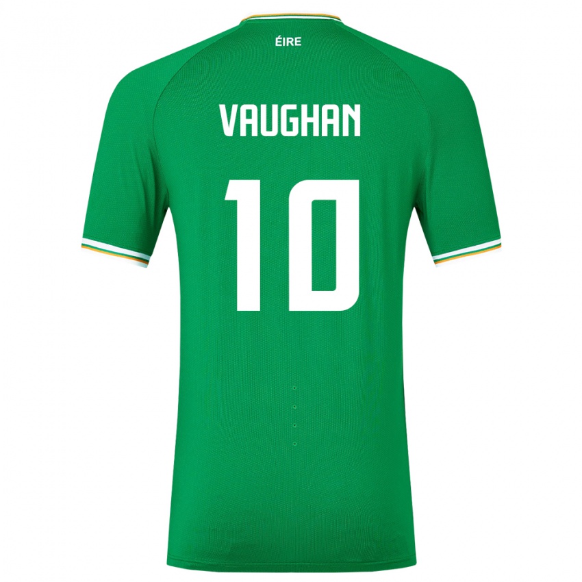 Niño Camiseta Irlanda Harry Vaughan #10 Verde 1ª Equipación 24-26 La Camisa Perú