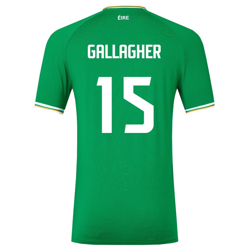 Niño Camiseta Irlanda Oisín Gallagher #15 Verde 1ª Equipación 24-26 La Camisa Perú