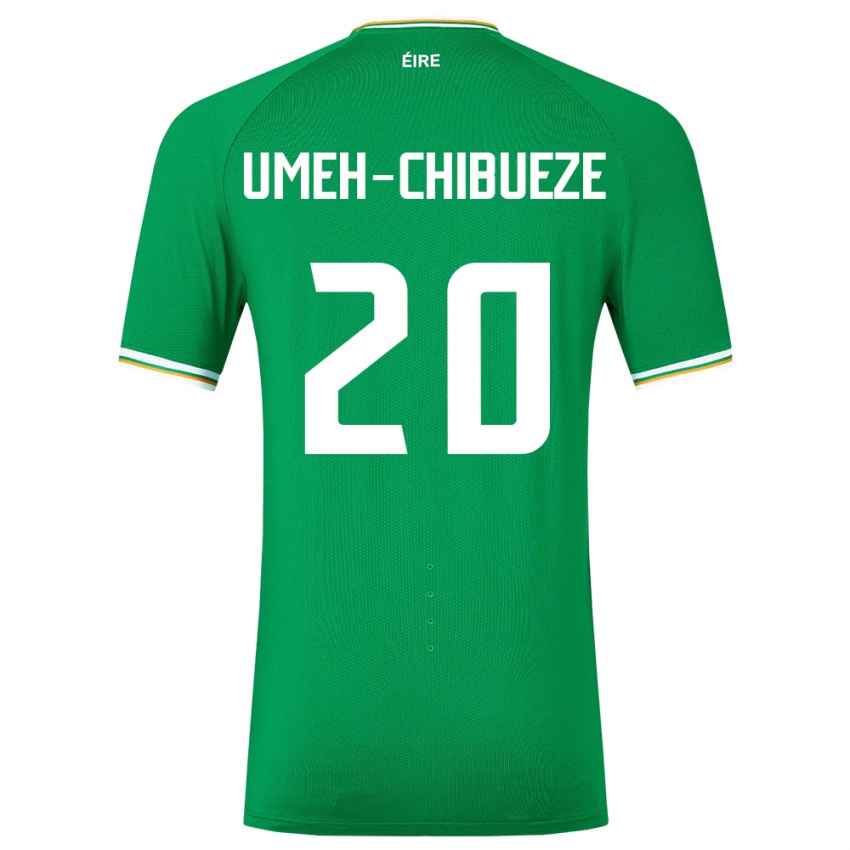 Niño Camiseta Irlanda Franco Umeh-Chibueze #20 Verde 1ª Equipación 24-26 La Camisa Perú