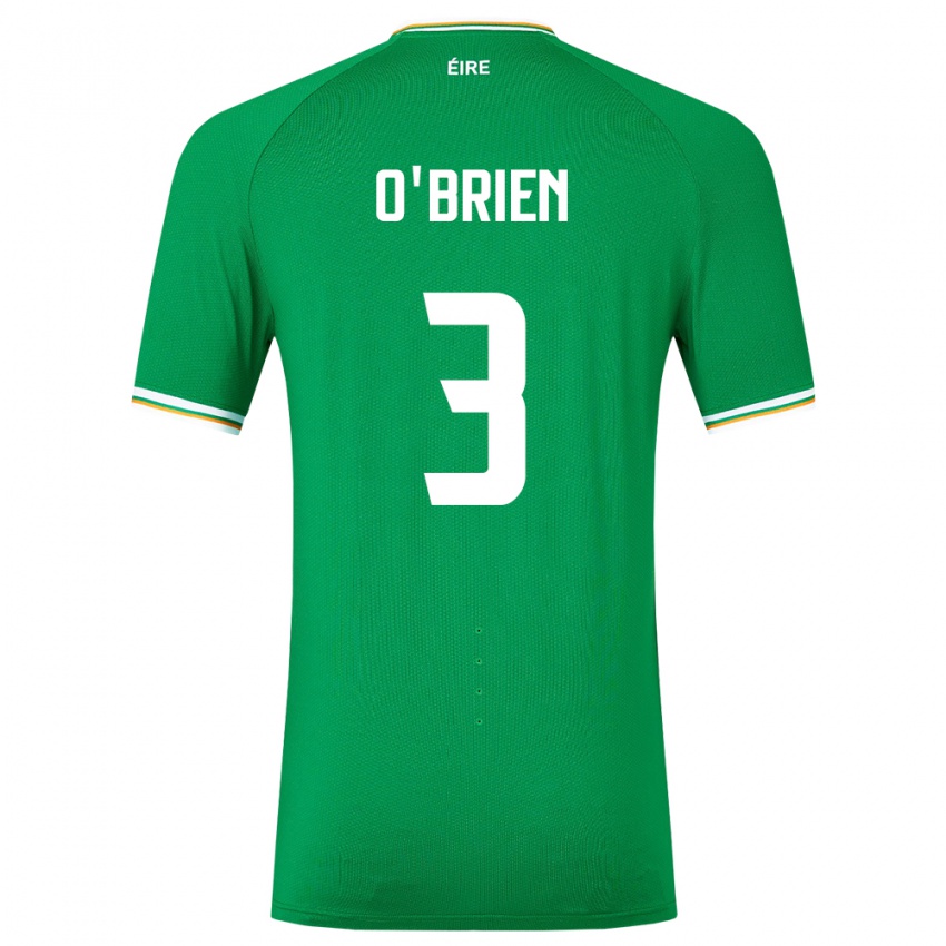 Niño Camiseta Irlanda Luke O'brien #3 Verde 1ª Equipación 24-26 La Camisa Perú