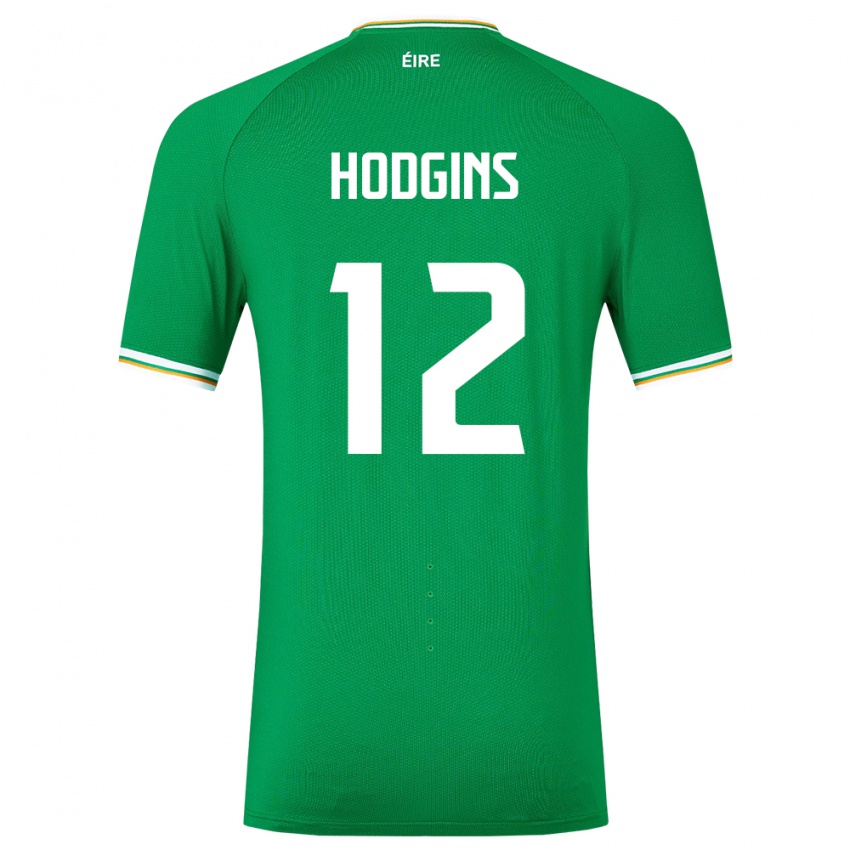 Niño Camiseta Irlanda Gavin Hodgins #12 Verde 1ª Equipación 24-26 La Camisa Perú