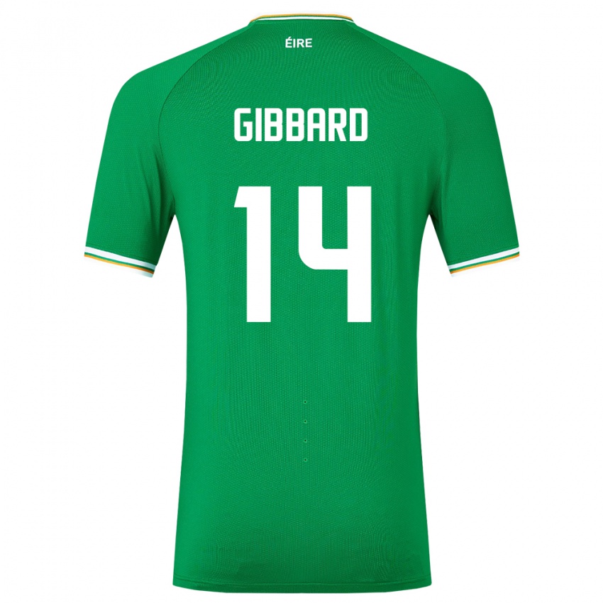 Niño Camiseta Irlanda Joseph Gibbard #14 Verde 1ª Equipación 24-26 La Camisa Perú