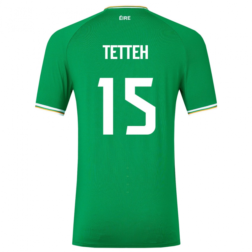 Niño Camiseta Irlanda Gideon Tetteh #15 Verde 1ª Equipación 24-26 La Camisa Perú