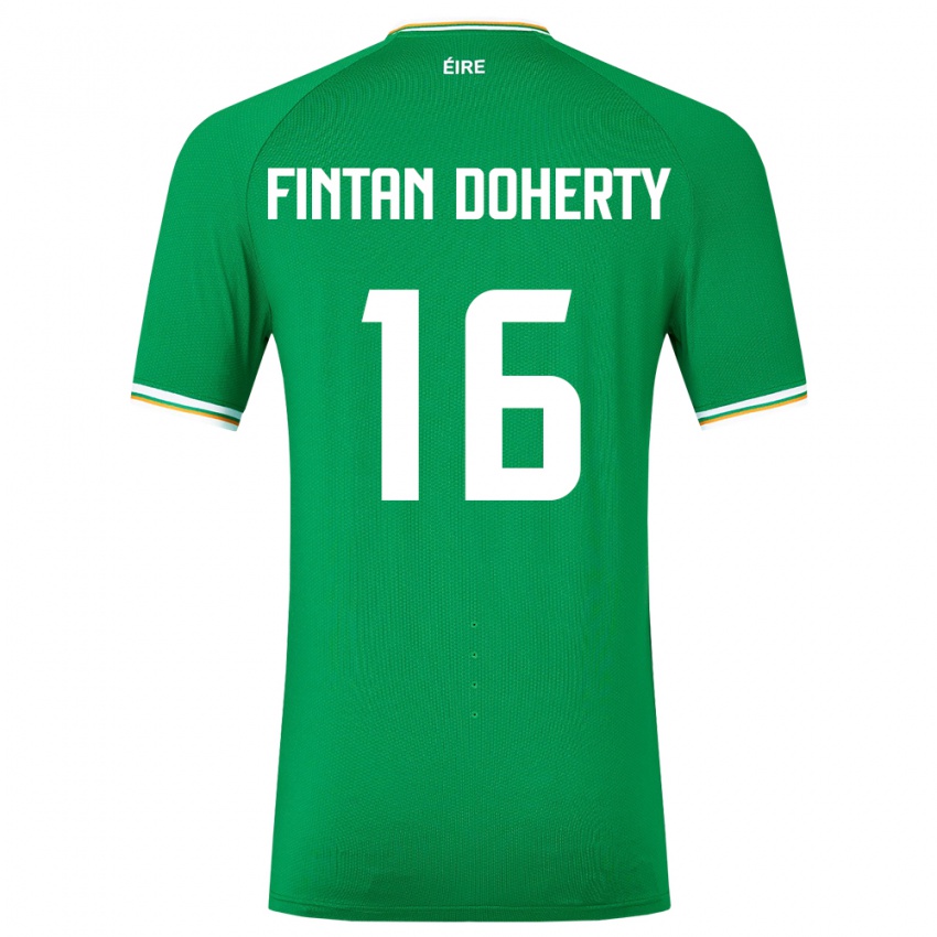 Niño Camiseta Irlanda Fintan Doherty #16 Verde 1ª Equipación 24-26 La Camisa Perú