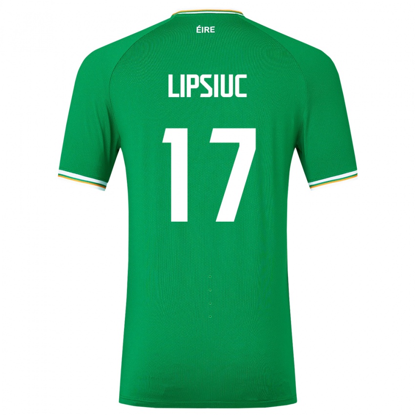 Niño Camiseta Irlanda Darius Lipsiuc #17 Verde 1ª Equipación 24-26 La Camisa Perú