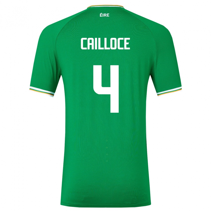 Niño Camiseta Irlanda Luca Cailloce #4 Verde 1ª Equipación 24-26 La Camisa Perú