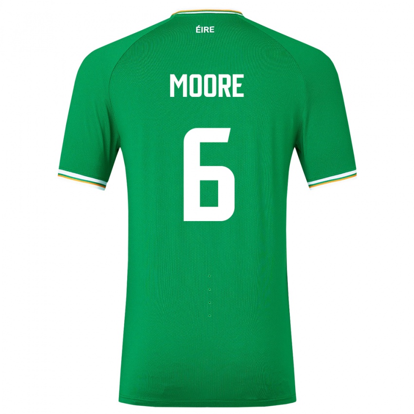 Niño Camiseta Irlanda Matthew Moore #6 Verde 1ª Equipación 24-26 La Camisa Perú