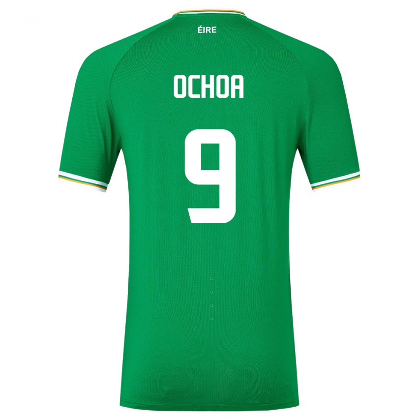 Niño Camiseta Irlanda Aarón Ochoa #9 Verde 1ª Equipación 24-26 La Camisa Perú