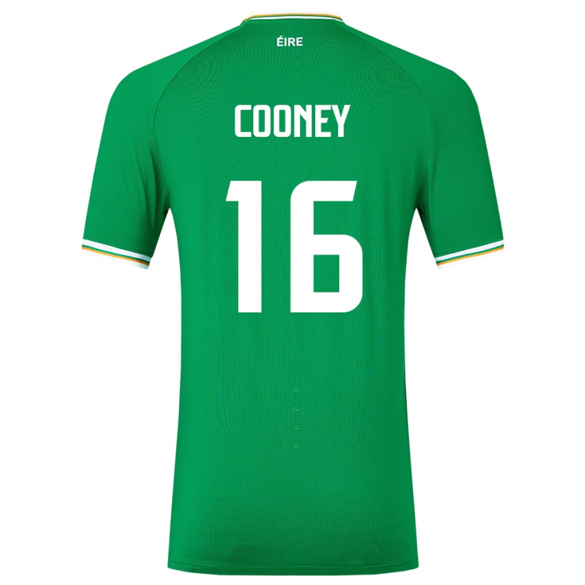 Niño Camiseta Irlanda Oisin Cooney #16 Verde 1ª Equipación 24-26 La Camisa Perú