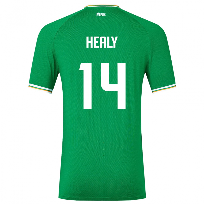 Niño Camiseta Irlanda Freya Healy #14 Verde 1ª Equipación 24-26 La Camisa Perú