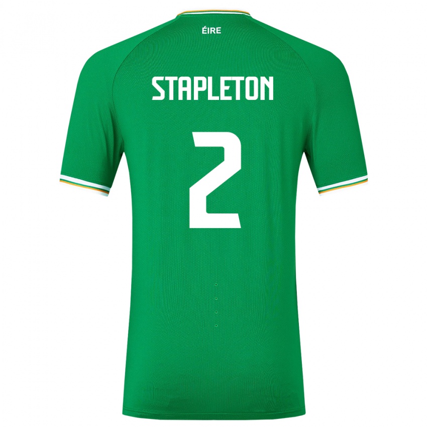 Niño Camiseta Irlanda Jessie Stapleton #2 Verde 1ª Equipación 24-26 La Camisa Perú