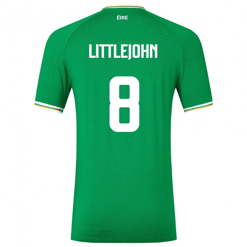 Niño Camiseta Irlanda Ruesha Littlejohn #8 Verde 1ª Equipación 24-26 La Camisa Perú