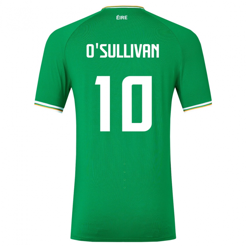 Niño Camiseta Irlanda Denise O'sullivan #10 Verde 1ª Equipación 24-26 La Camisa Perú