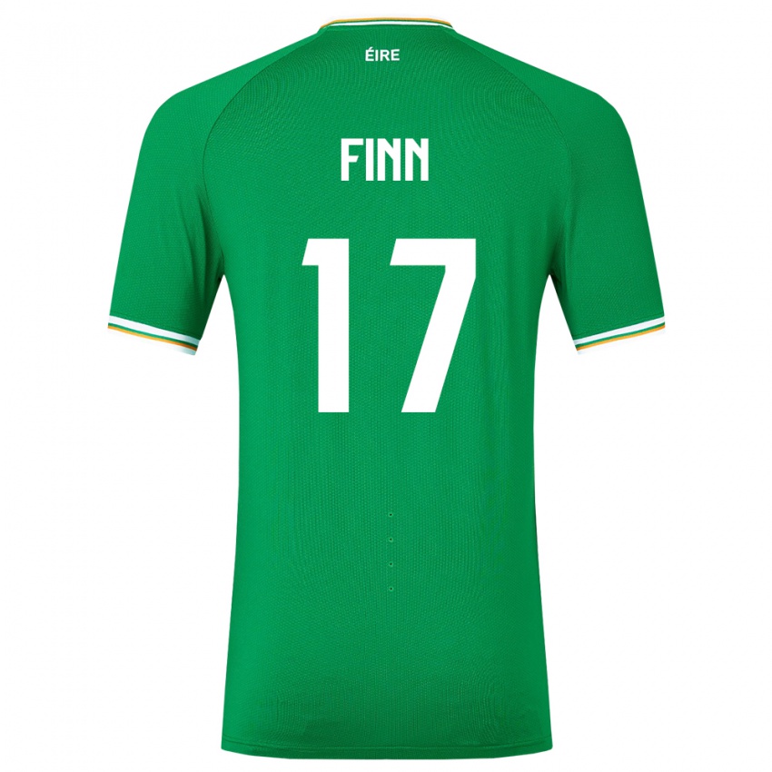 Niño Camiseta Irlanda Jamie Finn #17 Verde 1ª Equipación 24-26 La Camisa Perú