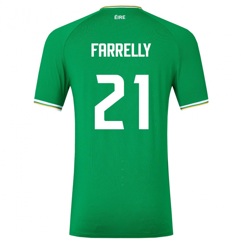 Niño Camiseta Irlanda Sinead Farrelly #21 Verde 1ª Equipación 24-26 La Camisa Perú