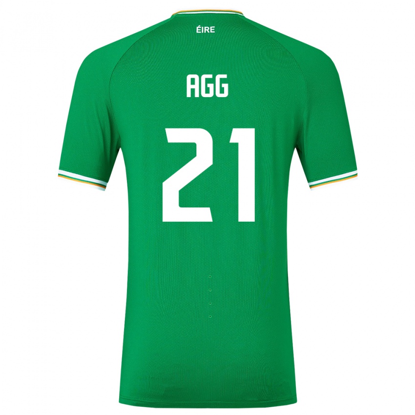 Niño Camiseta Irlanda Lily Agg #21 Verde 1ª Equipación 24-26 La Camisa Perú