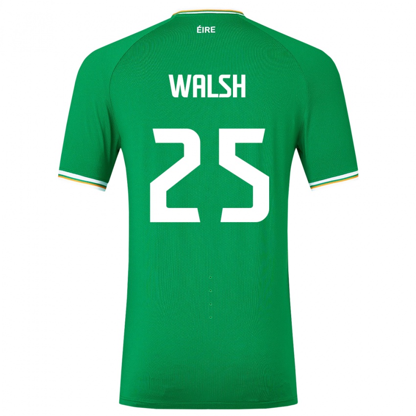 Niño Camiseta Irlanda Megan Walsh #25 Verde 1ª Equipación 24-26 La Camisa Perú