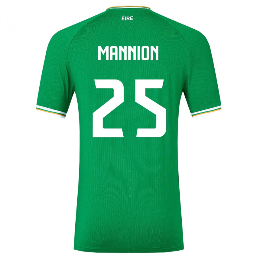 Niño Camiseta Irlanda Aoife Mannion #25 Verde 1ª Equipación 24-26 La Camisa Perú