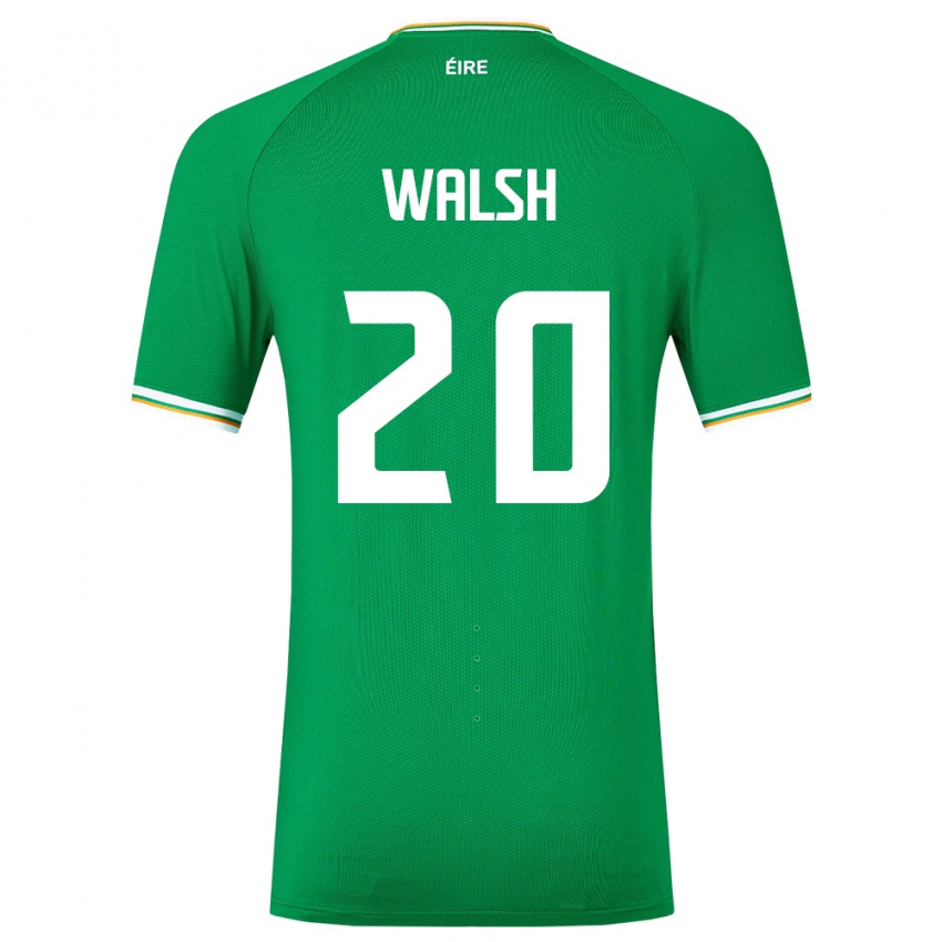 Niño Camiseta Irlanda Claire Walsh #20 Verde 1ª Equipación 24-26 La Camisa Perú