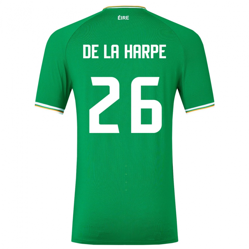 Niño Camiseta Irlanda Deborah-Anne De La Harpe #26 Verde 1ª Equipación 24-26 La Camisa Perú