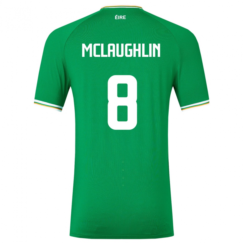 Niño Camiseta Irlanda Roma Mclaughlin #8 Verde 1ª Equipación 24-26 La Camisa Perú