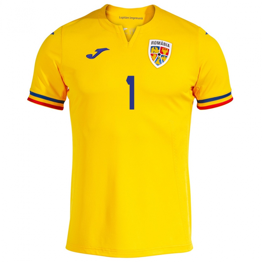 Niño Camiseta Rumania Florin Niță #1 Amarillo 1ª Equipación 24-26 La Camisa Perú