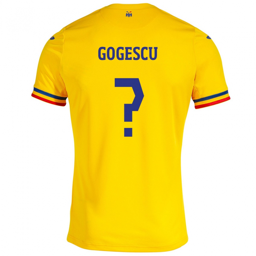 Niño Camiseta Rumania George Gogescu #0 Amarillo 1ª Equipación 24-26 La Camisa Perú